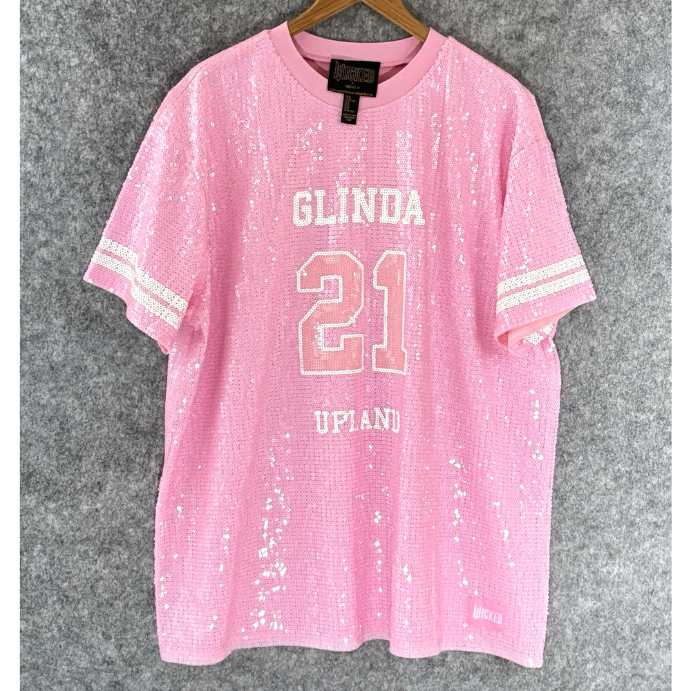 Forever 21 Pink Sequin Glinda Graphic Tee